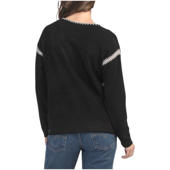 JOHNNY WAS The Chenille Classic Whipstitch Pull Over Sweater - Picture 2 of 2